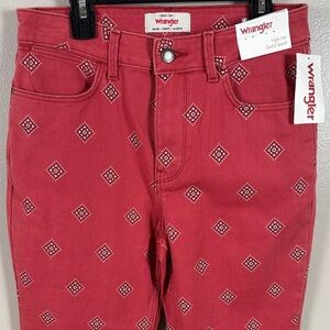 Wrangler Women's Size 4 High Rise Bold Boot Handkerchief Patterned Jeans NWT